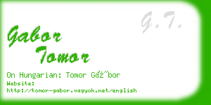 gabor tomor business card